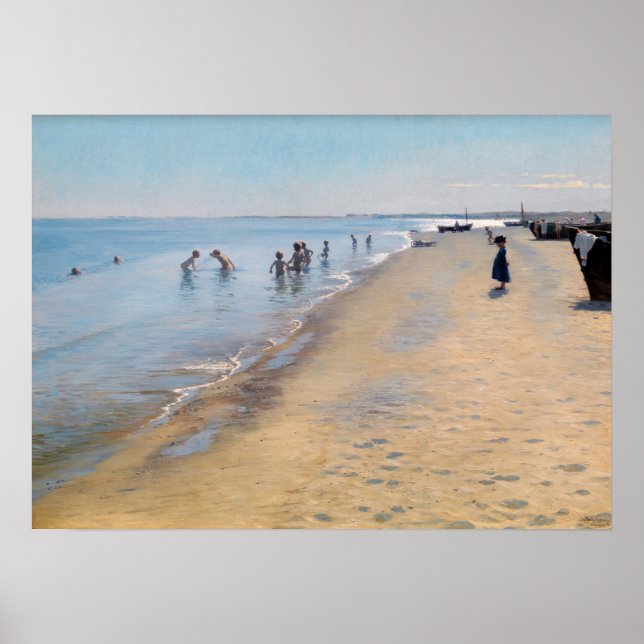 Peder Severin Kroyer - Summer Day at Skagen Beach Poster (Front)