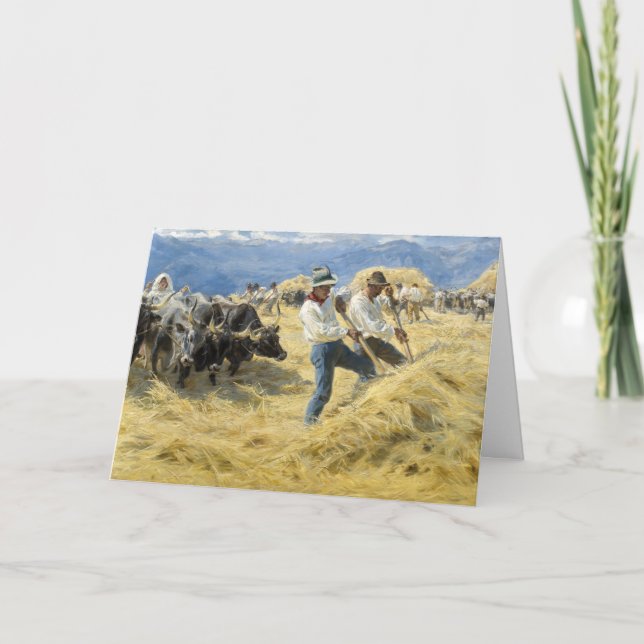 Peder Severin Kroyer - Threshing in the Abruzzi Card (Front)