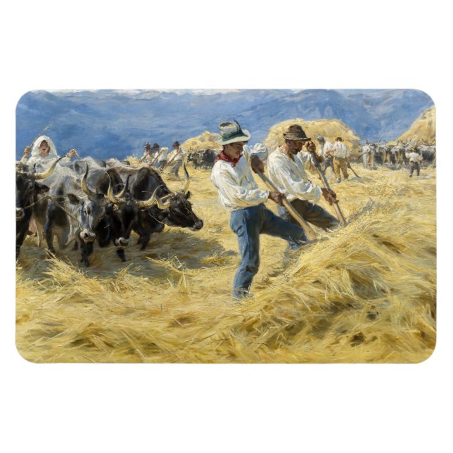 Peder Severin Kroyer - Threshing in the Abruzzi Magnet (Horizontal)