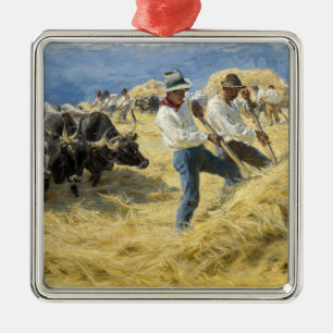 Peder Severin Kroyer - Threshing in the Abruzzi Metal Tree Decoration