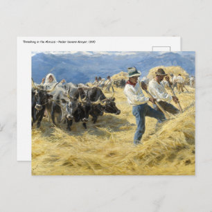 Peder Severin Kroyer - Threshing in the Abruzzi Postcard