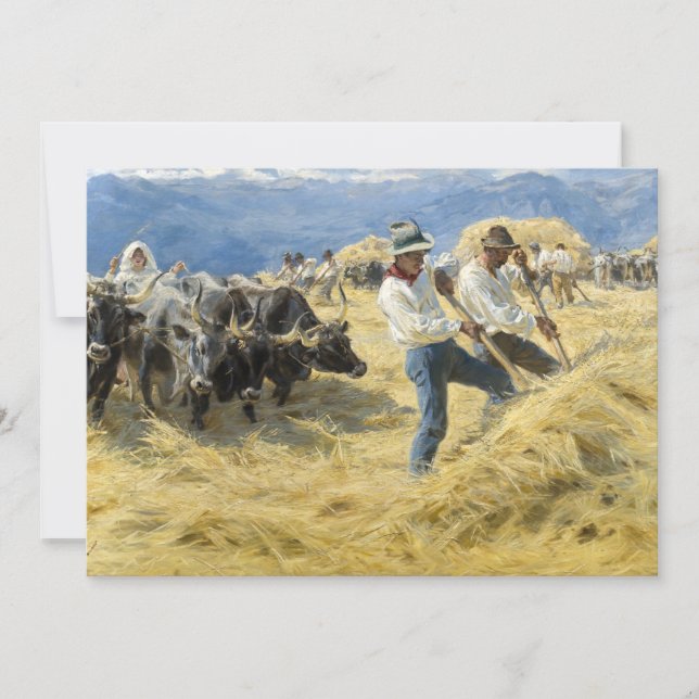 Peder Severin Kroyer - Threshing in the Abruzzi Thank You Card (Front)