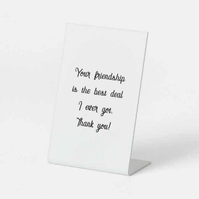 Pedestal Sign, 4" X 6" Sign (Front)