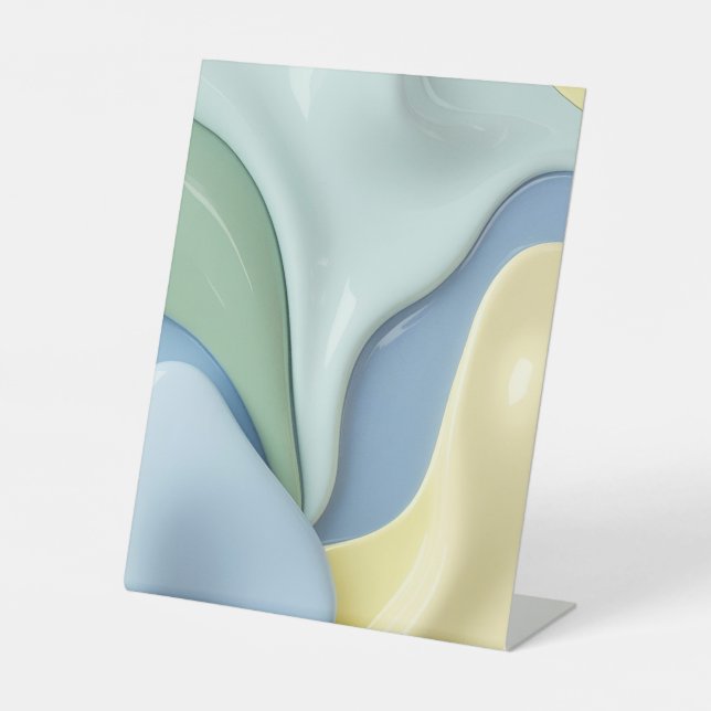 Pedestal sign in stylish abstract graphic (Front)