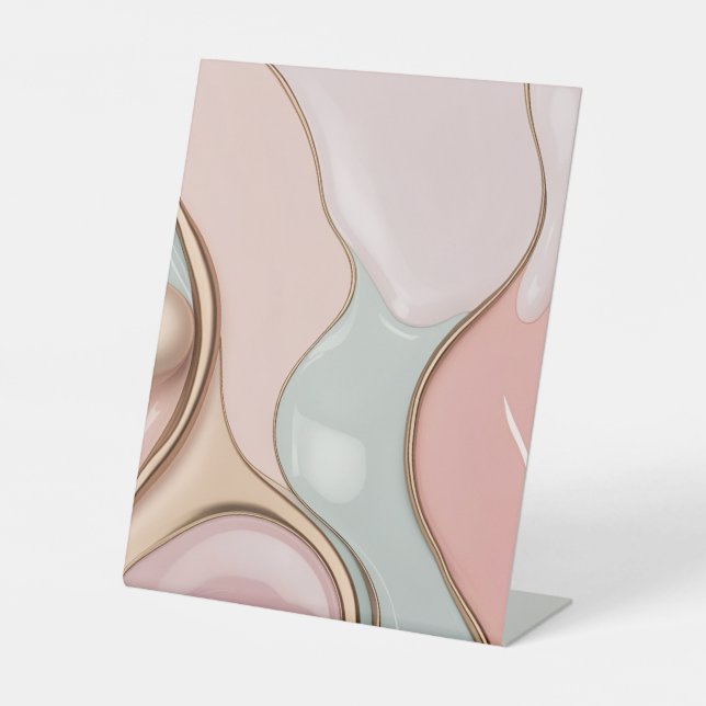 Pedestal sign in stylish abstract graphic (Front)