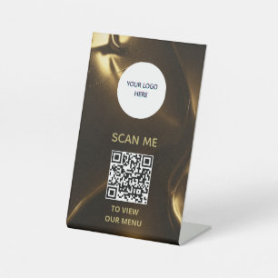 Pedestal Sign – QR Menu Display