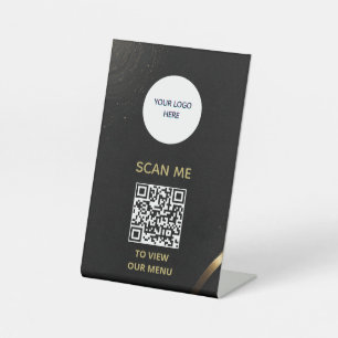 Pedestal Sign – QR Menu Display
