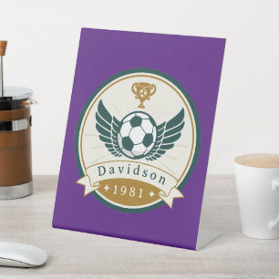 Pedestal Sign - Soccer - Personalised - Add Name