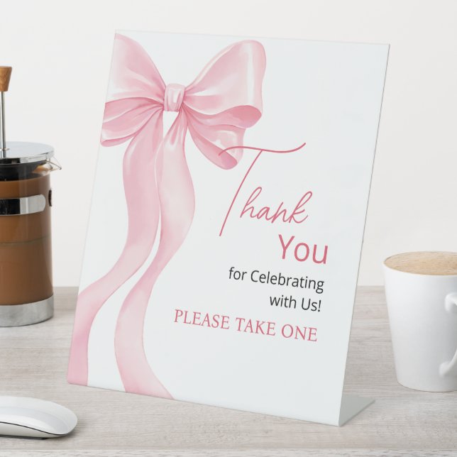 Pedestal Sign Thank You for Celebrating with Us! (In SItu)