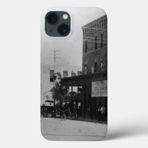 Pedestrians, cyclists, and horse-carriages iPhone 13 case