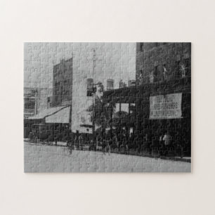 Pedestrians, cyclists, and horse-carriages jigsaw puzzle