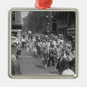 Pedestrians Metal Tree Decoration