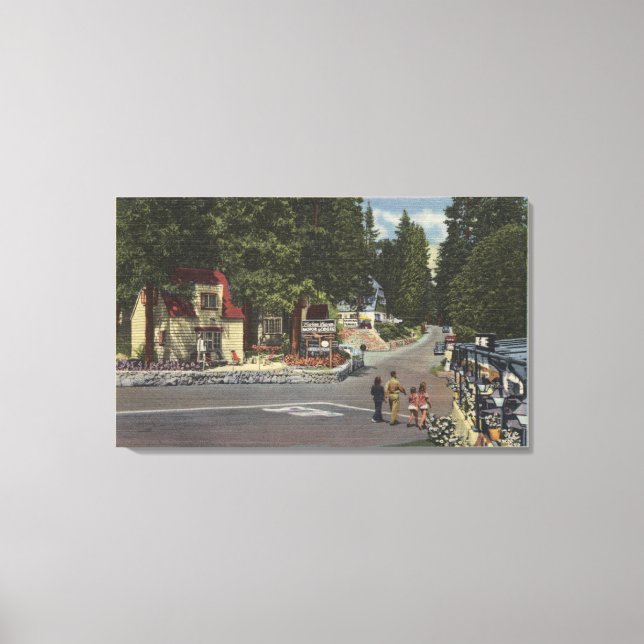 Pedestrians on Lake Shore Drive Canvas Print (Front)