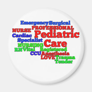 PEDIATRIC CARE NURSE WORDS SCRAMBLE MAGNET