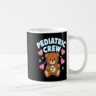 Pediatric Crew Nurse Bear Heart Stethoscope Peds Coffee Mug