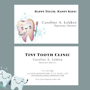 Pediatric Dentist Dentistry Kids Tooth Doctor Business Card