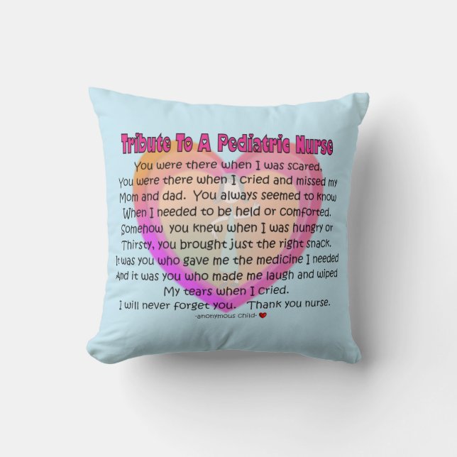 Pediatric Nurse Appreciation Cushion (Front)