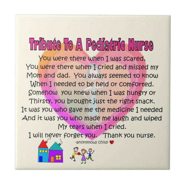 Pediatric Nurse Appreciation   Tile (Front)