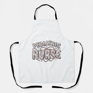 Pediatric Nurse Floral Vintage Engraving Design_1 Apron
