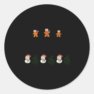 Pediatric Nurse Gingerbread Christmas Xmas Peds Ho Classic Round Sticker