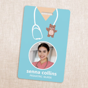 Pediatric Nurse Photo ID Badge