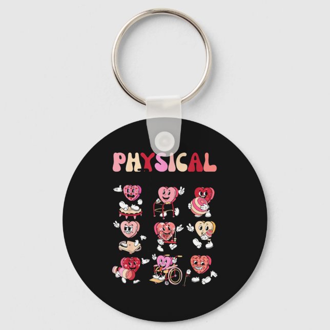 Pediatric Physical Therapy Pt Pta Happy Valentine' Key Ring (Front)