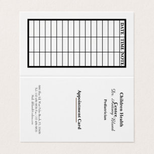 Pediatrician Appointment Card