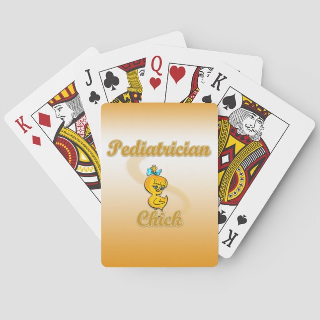 Pediatrician Chick Playing Cards (Back)