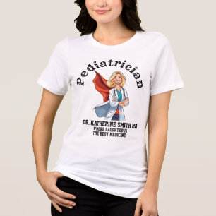 PEDIATRICIAN superhero prescribing smiles  Tri-Blend Shirt