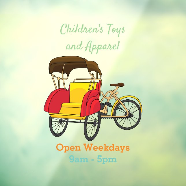 Pedicab rickshaw cartoon illustration (Sheet 3)