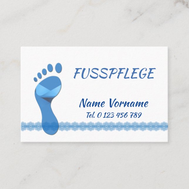 pedicure business card (Front)