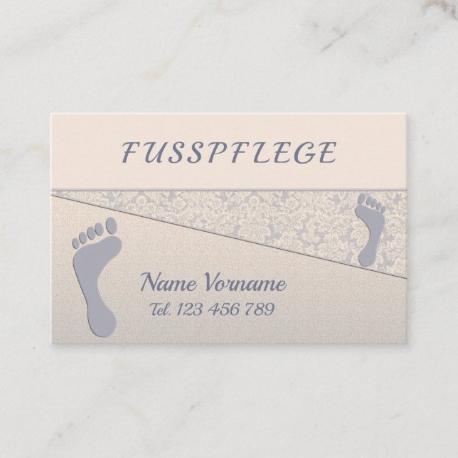 pedicure business card (Front)