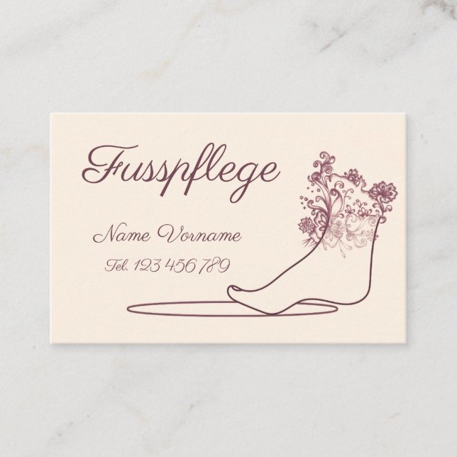 pedicure business card (Front)