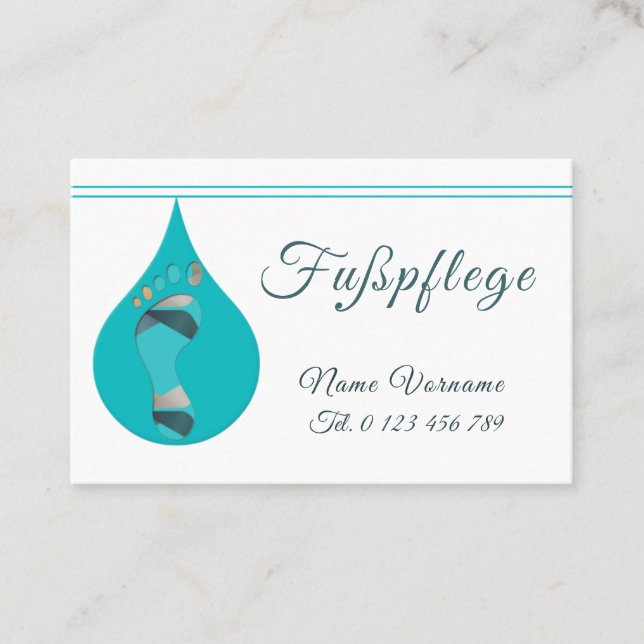 pedicure business card (Front)