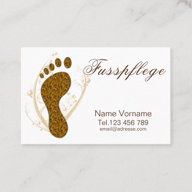 pedicure business card (Front)