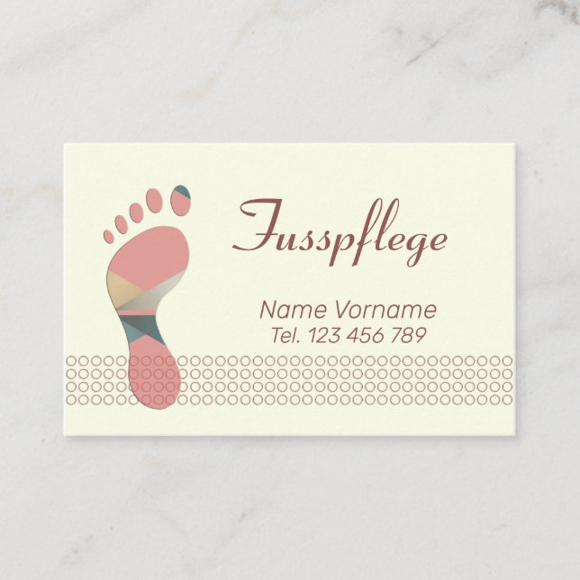 pedicure business card (Front)