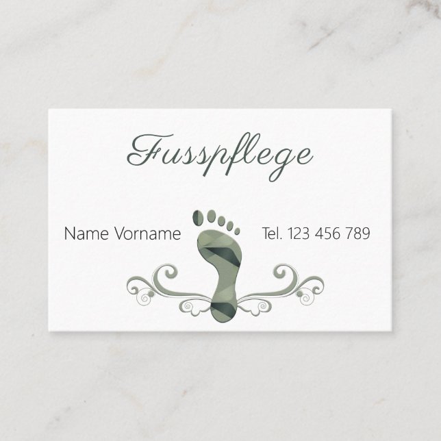 pedicure business card (Front)