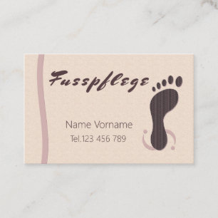 pedicure business card