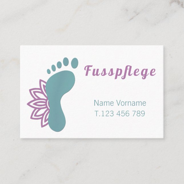 pedicure business card (Front)