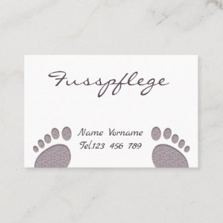 pedicure business card