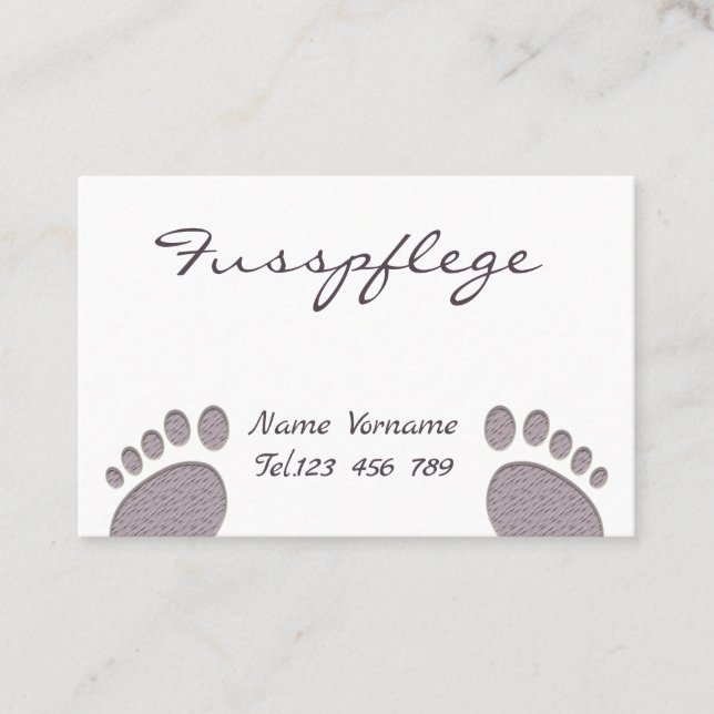 pedicure business card (Front)