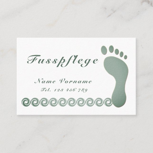 pedicure business card (Front)