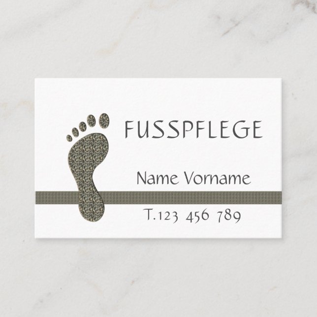 pedicure business card (Front)