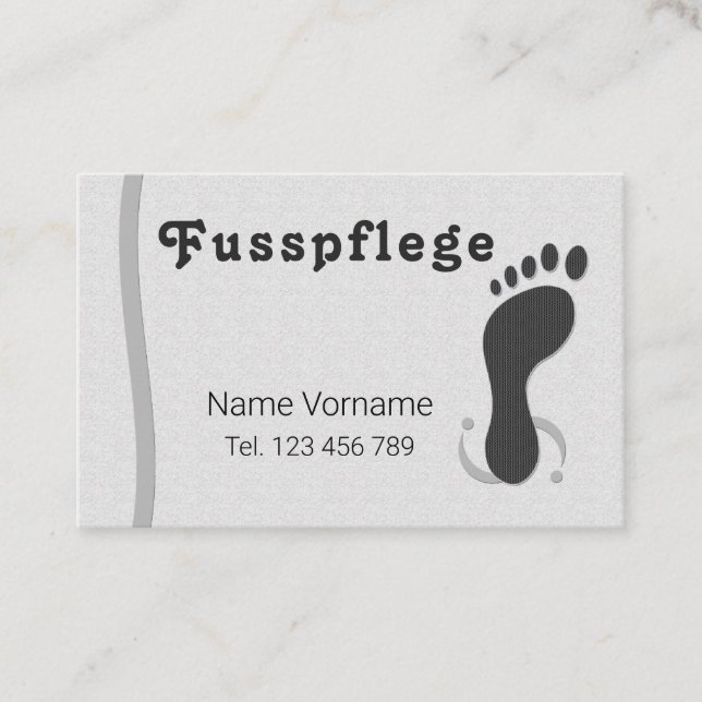 pedicure business card (Front)