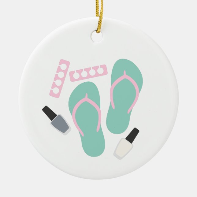 Pedicure Ceramic Tree Decoration (Front)