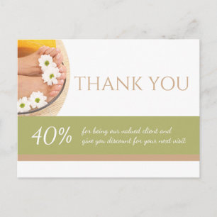 Pedicure Nail Peducurist Spa Salon Thank U Coupon Postcard