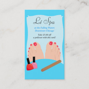 PEDICURE NAIL SALON BUSINESS CARDS