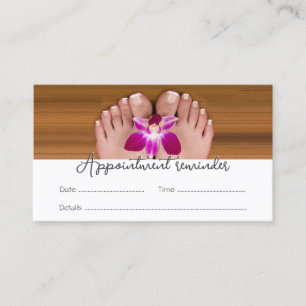 Pedicure Nail Salon Next Visit Reminder Card