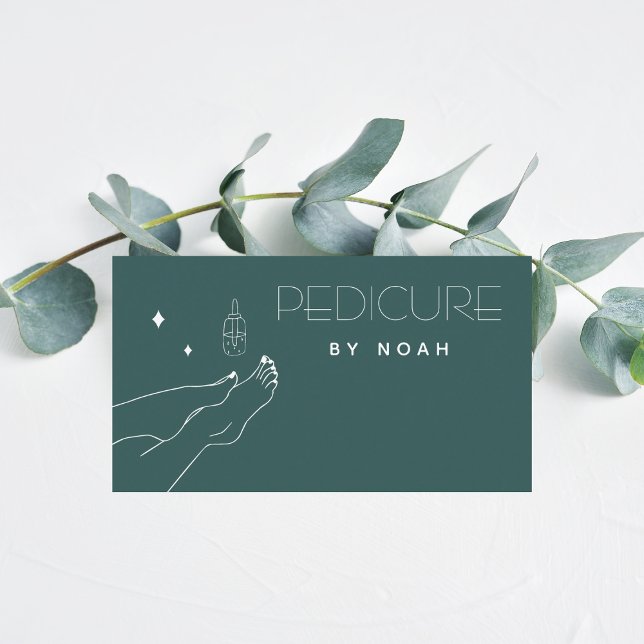 Pedicure Pretty Cute Feet Elegant Nail Polish Calm Business Card (Creator Uploaded)