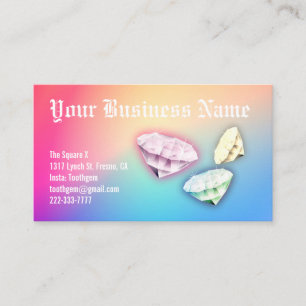 Pedicure with rhinestone Custom Loyalty Punch Business Card